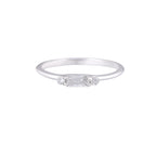 CRYSTAL SILVER RING