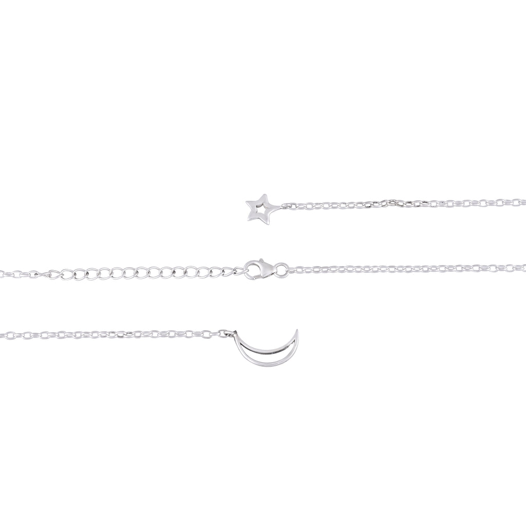 NIGHT SKY CHARM SILVER NECKLACE
