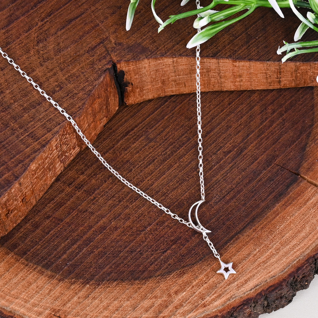 NIGHT SKY CHARM SILVER NECKLACE