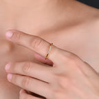 TINY V SHAPED PAVE CZ RING