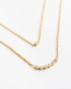 CURVED DOT LAYERED NECKLACES