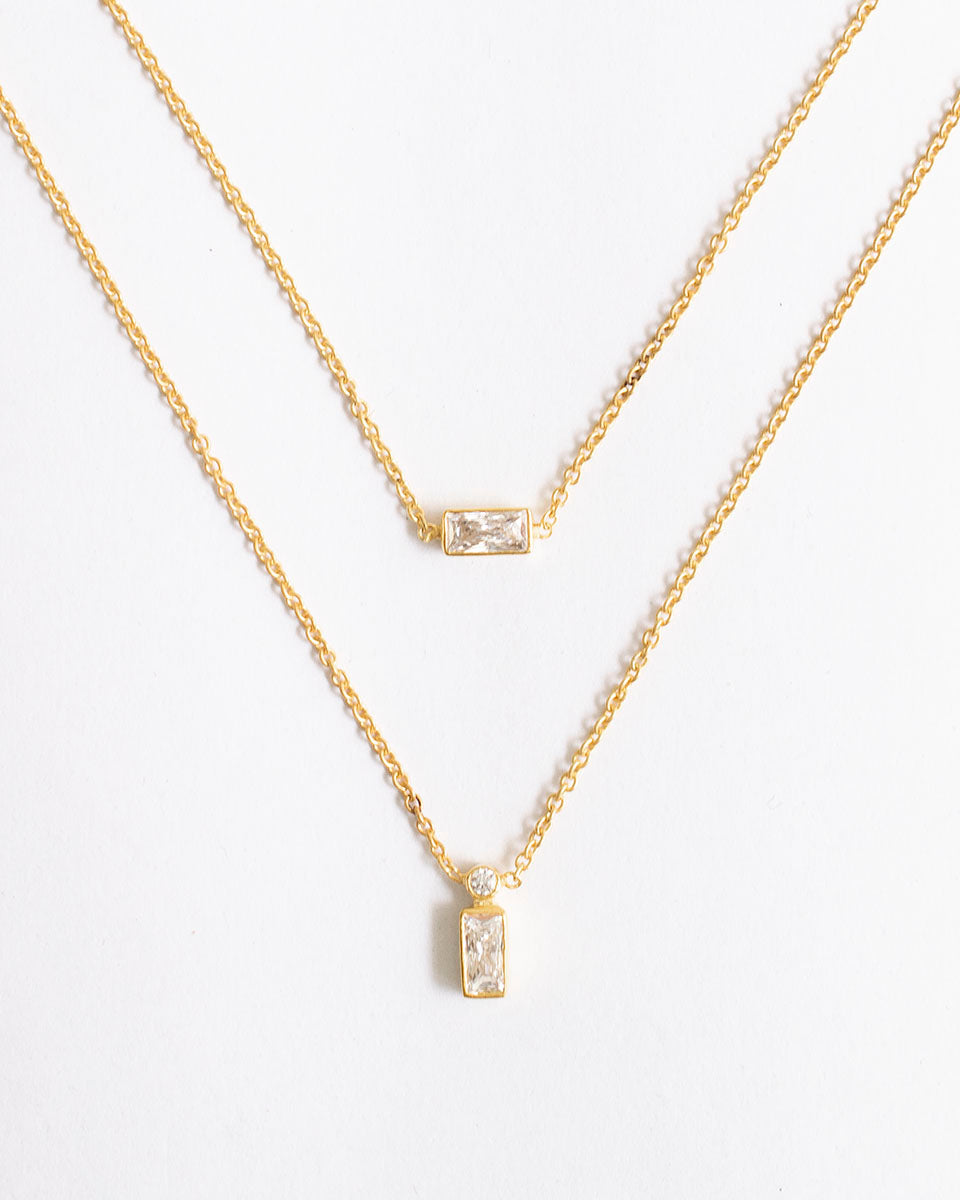 MULTI - LAYER BAGUETTE NECKLACES