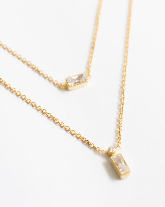 MULTI - LAYER BAGUETTE NECKLACES