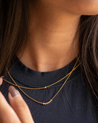 CURVED DOT LAYERED NECKLACES