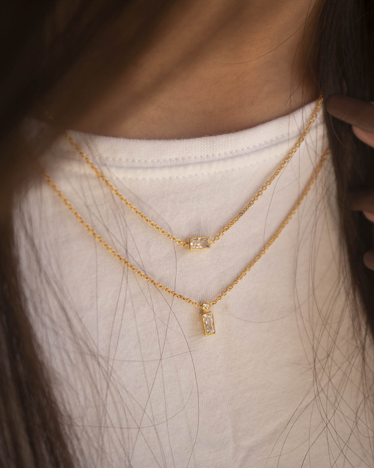 MULTI - LAYER BAGUETTE NECKLACES