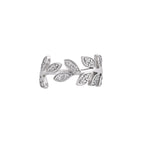 SILVER LEAF RING