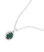 EMERALD SHINE SILVER NECKLACE
