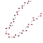 SILVER LEAFY CHOKER NECKLACE