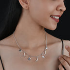 LUNAR SPARKLE SILVER NECKLACE
