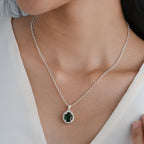 EMERALD SHINE SILVER NECKLACE