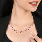 SILVER LEAFY CHOKER NECKLACE