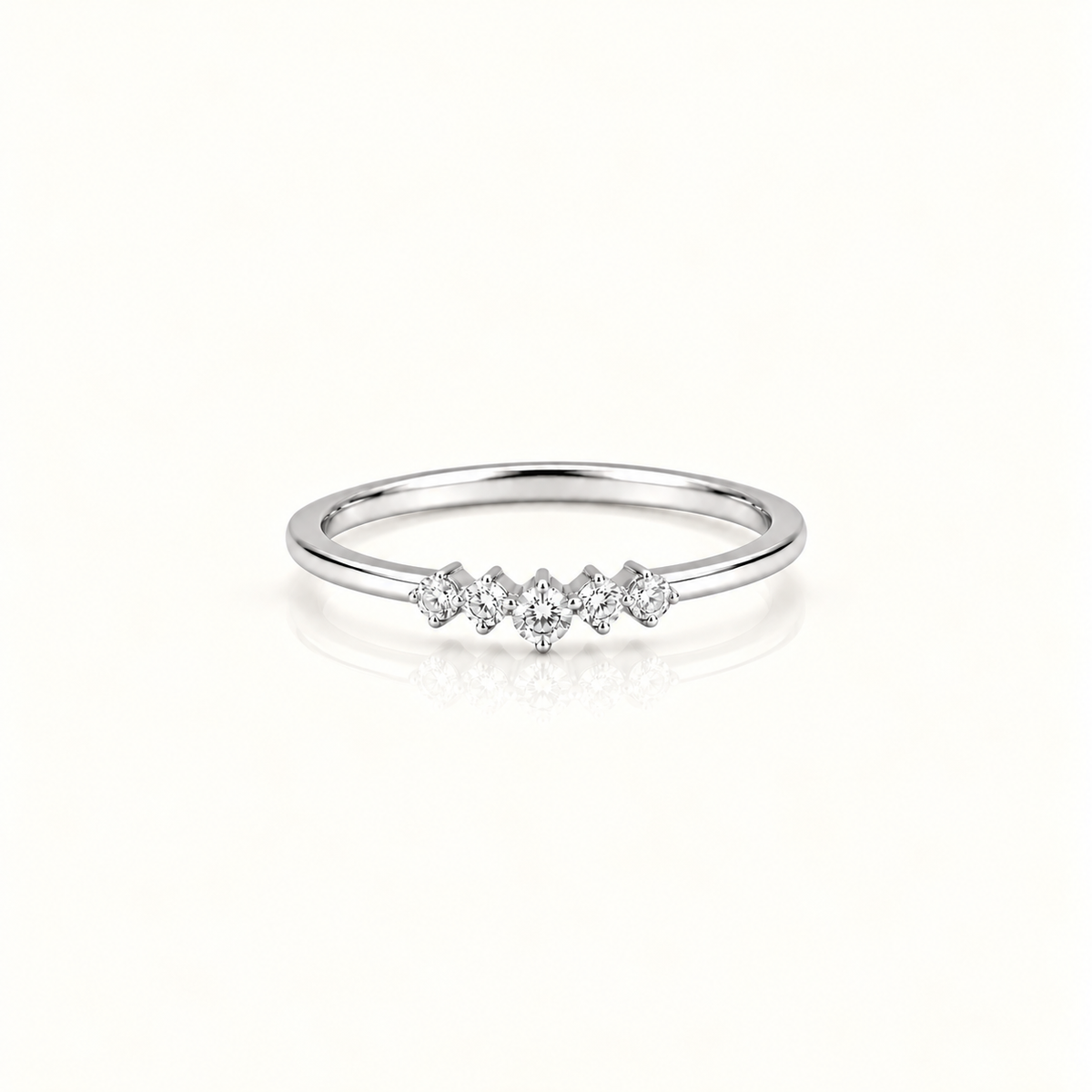 TINY V SHAPED PAVE CZ RING
