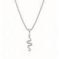 SNAKE TWIST SILVER NECKLACE