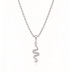SNAKE TWIST SILVER NECKLACE