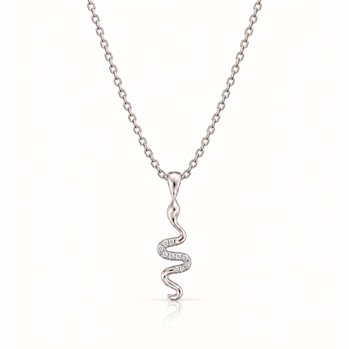 SNAKE TWIST SILVER NECKLACE