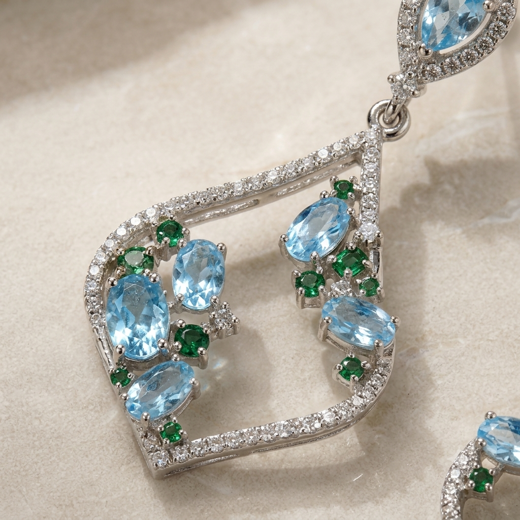 Aqua Dangle earrings