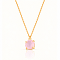 ROSE QUARTZ SILVER NECKLACE