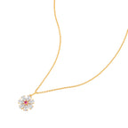 DAZZLE FLOWER SILVER NECKLACE