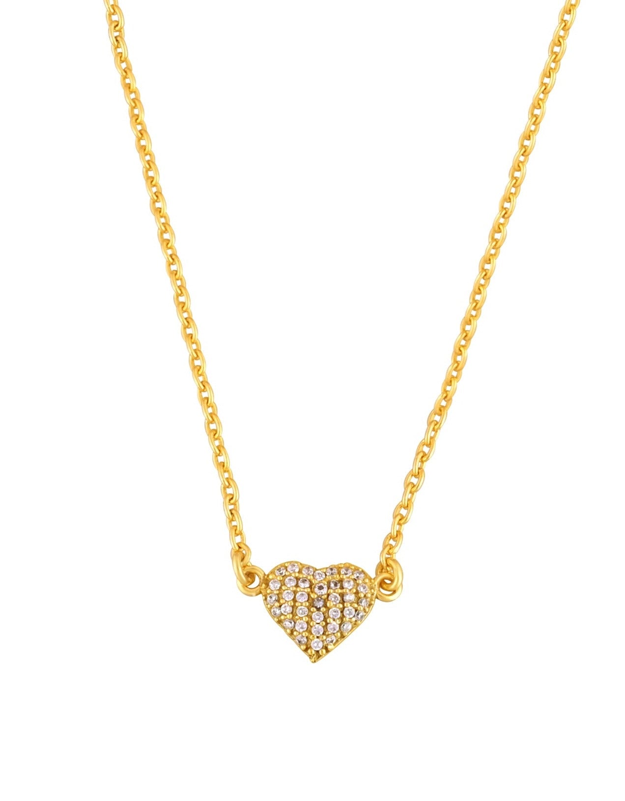 CRYSTAL HEART SILVER NECKLACE