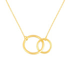 TWIN CIRCLES SILVER NECKLACE