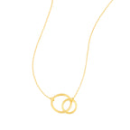 TWIN CIRCLES SILVER NECKLACE