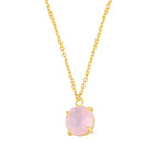ROSE QUARTZ SILVER NECKLACE