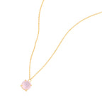ROSE QUARTZ SILVER NECKLACE