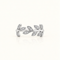 SILVER LEAF RING