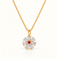 DAZZLE FLOWER SILVER NECKLACE