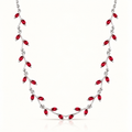 SILVER LEAFY CHOKER NECKLACE