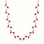 SILVER LEAFY CHOKER NECKLACE