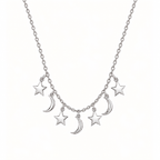 LUNAR SPARKLE SILVER NECKLACE