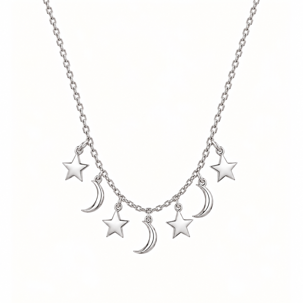 LUNAR SPARKLE SILVER NECKLACE