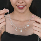 LUNAR SPARKLE SILVER NECKLACE