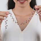 SILVER LEAFY CHOKER NECKLACE