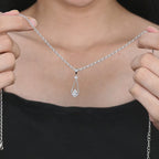 SNOWDROP SILVER NECKLACE
